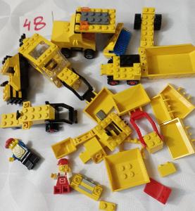 48 LEGO mix díly sbírka VINTAGE sety PRACOVNÍ STROJE - KG směs od 1Kč