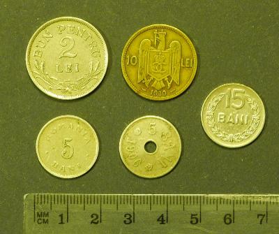 Rumunské mince 5ks