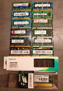 Použité notebookové paměti typu DDR4 DDR3L DDR3 DDR2