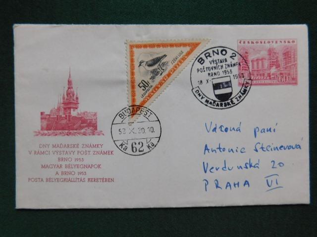 CZA 3 - 1953 - Dni Maďarskej Známky -Brno - Budapest (Maďarsko) - Filatelia
