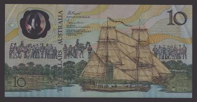 AUSTRALIE (P49b) 10 Dollars ND(1988) XF- PLAST PAMĚTNÍ