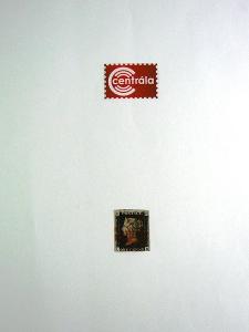 0508 Anglie 1. známka světa original, velmi slušná kvalita