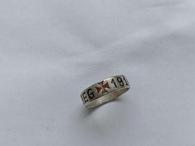 Stříbrný prsten z 1. světové války 1914-16 PATRIOT