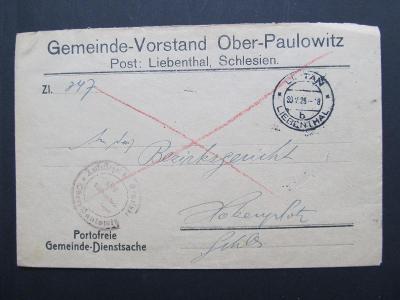y4907 Ober Paulowitz Horní Povelice - Hotzenplotz Liptaň Bruntál 1925