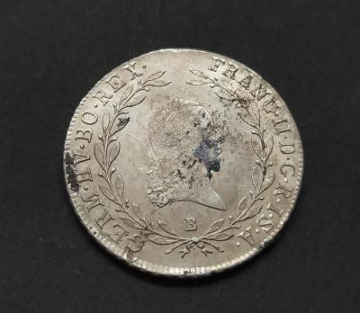 Stříbrný 20 krejcar 1804 B- František  II.