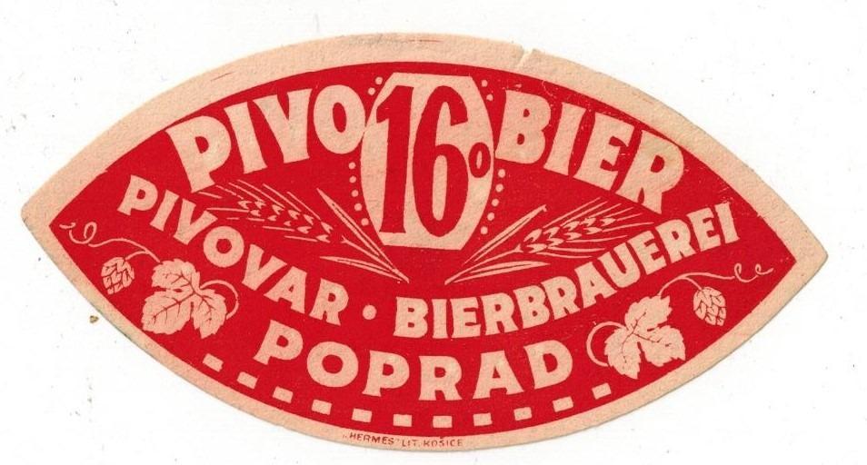 Poprad - Pivo16Bier - 11,3x6 cm - Pivo a související předměty