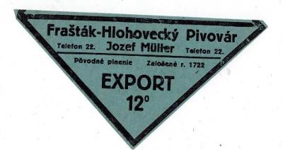 Hlohovec - export modrý - 12,8x5,7 cm
