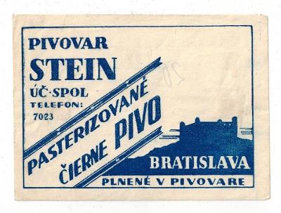 Bratislava - Stein - čierne pivo - 11,2x8 cm