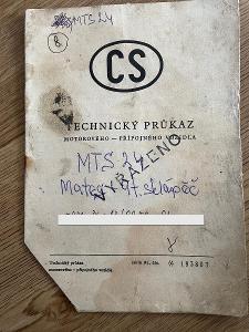 Technický průkaz doklady ŠKODA LIAZ MTS 24