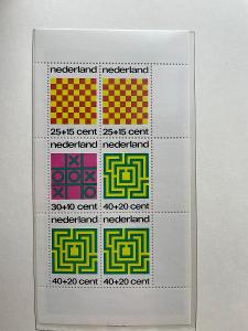 Nizozemí 1973 Mi.1019-1021 blok 12**