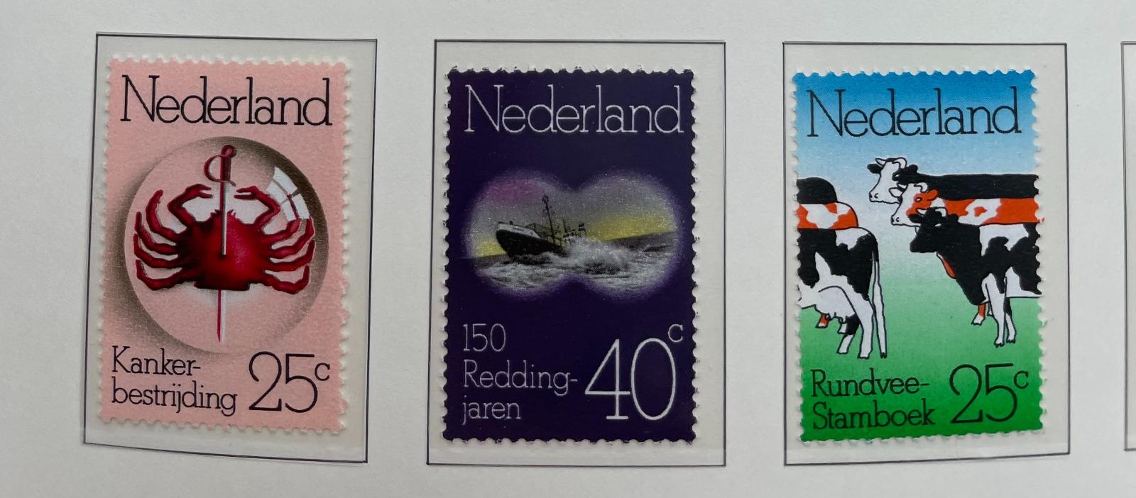 Holandsko 1974 Mi.1032-1034 kompletná séria** - Známky