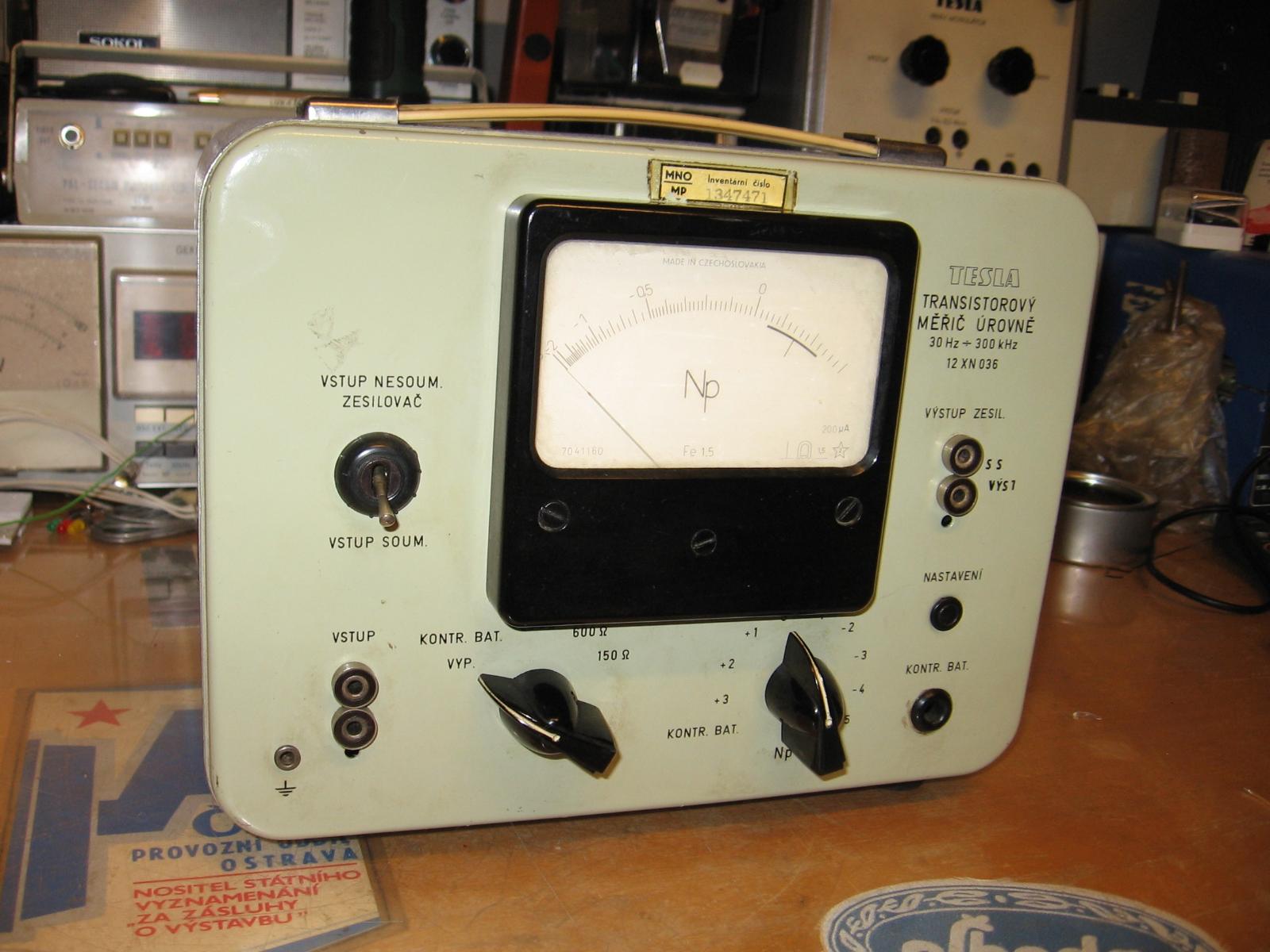 Transistorový měřič úrovně Tesla 12XN036 - Elektro
