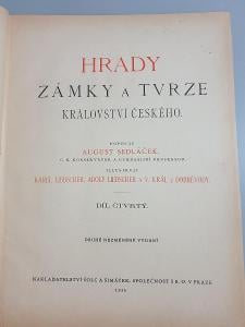 1933*Sedláček*Hrady zámky a tvrze království Českého*Vysočina Táborská