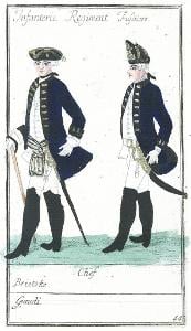 Německo uniformy 44., Schmalen, mědiryt, 1787