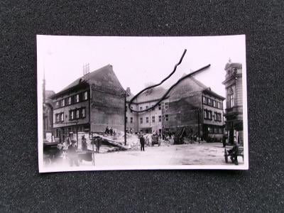 Přerov Prerau foto pohlednice stará zástavba pošta dnes Komerční banka