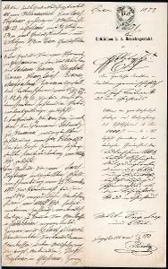 2A2045 Dopis na okres. soud Rokytnice, r. 1872