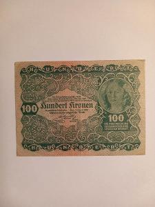 Bankovka 100 kronen...1922...série No....hezký stav