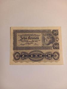 bankovka 10 kronen 1922...krásný stav