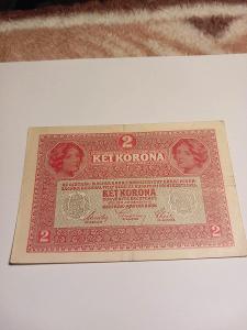 bankovka 2 kronen 1917...série No...krásný stav