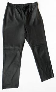 Kožené dámské kalhoty - vel. 12, pas: 80 cm