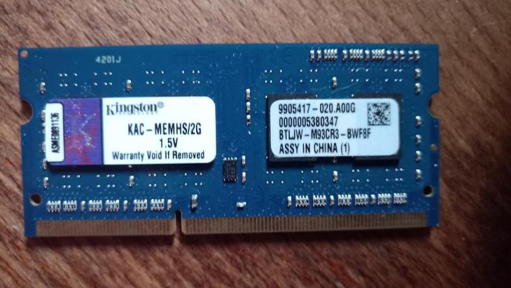 SO-DIMM Kingston 2GB DDR3 - Notebooky, příslušenství