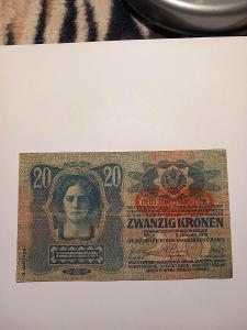 Bankovka 20 kronen 1913...hezký stav