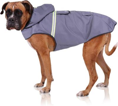 Voděodolný psí obleček Bella & Balu s kapucí, barva šedá, velikost L