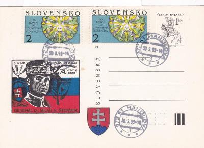 Slovensko, přítisk, dofr. Handlová 30.9.1993.