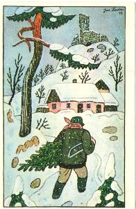 Vánoční - 1984 - kresba Josef Lada
