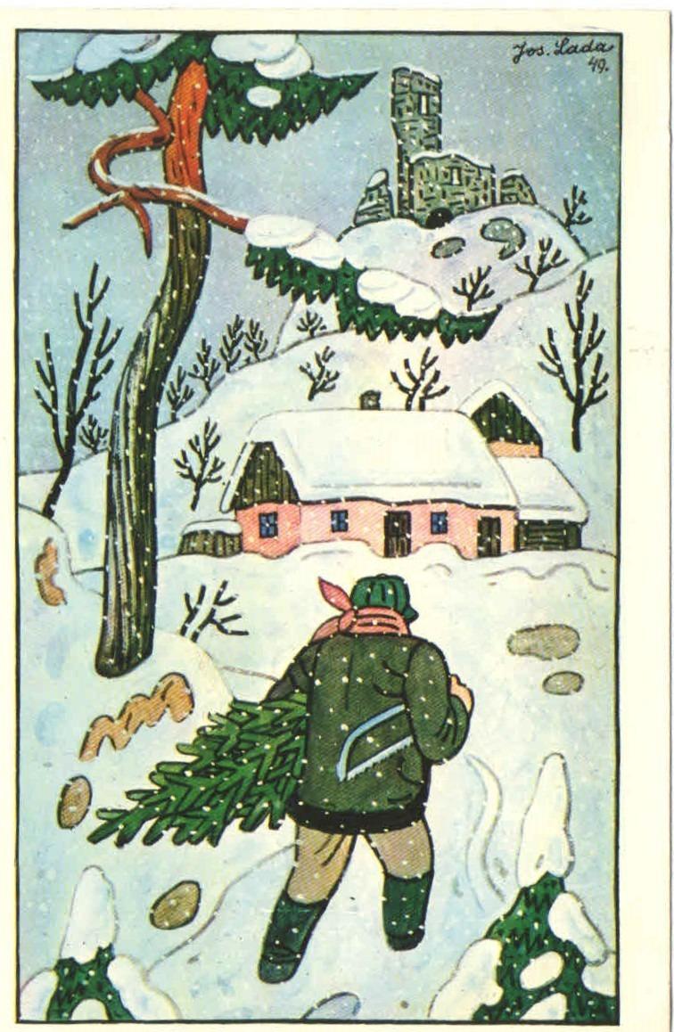 Vianočné - 1984 - kresba Josef Lada - Zberateľstvo
