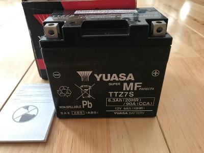 Nová značková Moto baterie YUASA AGM 12V 6,3Ah TTZ7S