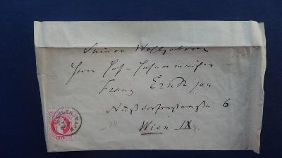 Rakousko dopis 1867 vyfrankovaný známkou 5 Kr