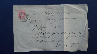 Rakousko dopis 1867 vyfrankovaný známkou 5 Kr