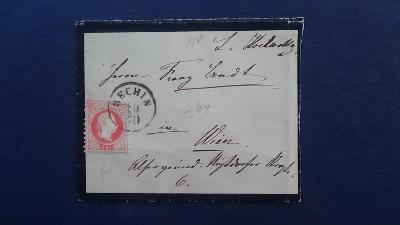 Rakousko dopis 1881 vyfrankovaný známkou 5 Kr