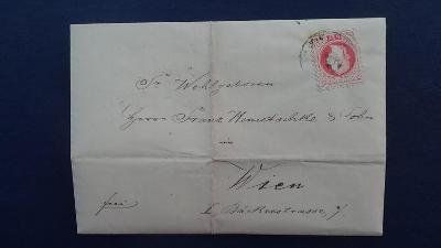 Rakousko dopis 1878 vyfrankovaný známkou 5 Kr