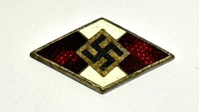 Smaltovaný německý členský mládežnický odznak Hitlerova mládež WWII
