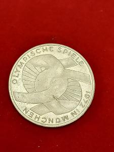 10 DM  - r.1972 , OH v Mnichově- stříbrná mince 