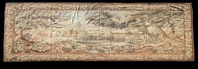 Francouzská tapiserie/ gobelín ze zámku 448 X 180 cm