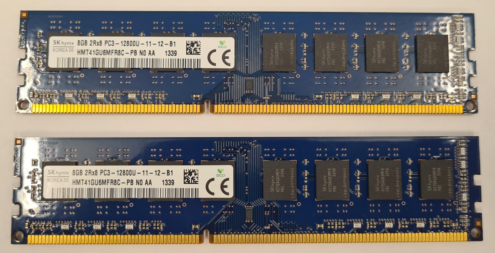 2 x 8GB RAM DDR3 1600MHz CL 11 Hynix HMT41GU6MFR8C-PB N0 AA - Počítače a hry