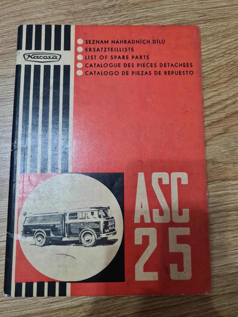 Zoznam náhradných dielov KAROSA ASC 25 - Motoristická literatúra