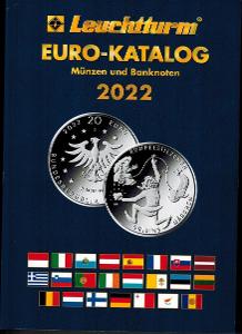 Euro katalog 2022 Leuchturm nový, na mince i bankovky. Cca 800 stran!