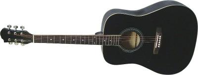 Petricard | 4/4 Akustická westernová levoruká kytara CW-170L - Černá