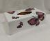 Krabička drevená na papierové vreckovky - Bordo motýle - Zariadenia pre dom a záhradu
