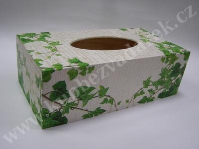 Krabička drevená na papierové vreckovky - Brečtan - Zariadenia pre dom a záhradu