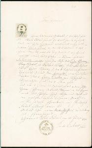 2A2120 Křestní list Josef Schwarz r. 1871