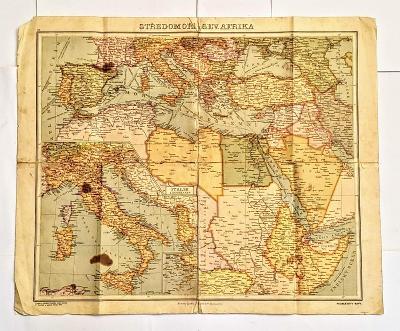 Stará mapa- Středomoří a severní Afrika