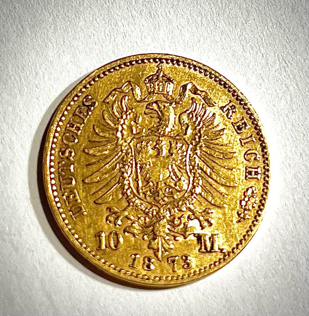 Zlatá 10 Marka 1873 F - Numizmatika