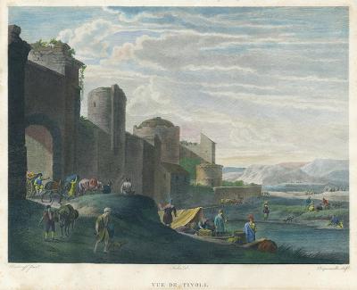 Tivoli, Dequevauviller, kolor. mědiryt, (1820)