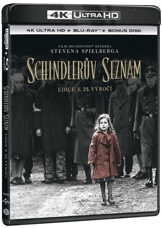 Schindlerov zoznam (1993), 4k Ultra HD Blu-ray CZ, RARITA !!! - Film