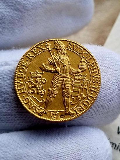 Zlatý 1dukát, Rudolf II. 1603 - novoražba - Numizmatika